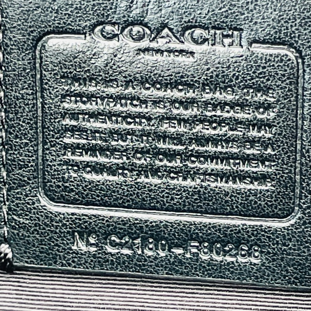 COACH Purse F80268 Hallie Shoulder Bag Tote Black Pebble Leather Gold Hardware - Picture 8 of 16